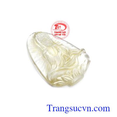 Mặt Phật quan âm thạch anh may mắn là biểu tượng của sự bình an, lòng thánh thiện, bác ái, hướng phật, đem tới sự may mắn, tài lộc cho người đeo