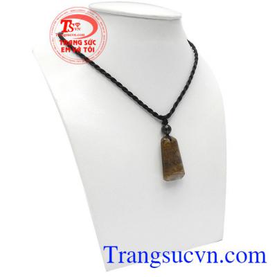 Mặt dây thạch anh tóc may mắn có thể bọc vàng làm trang sức