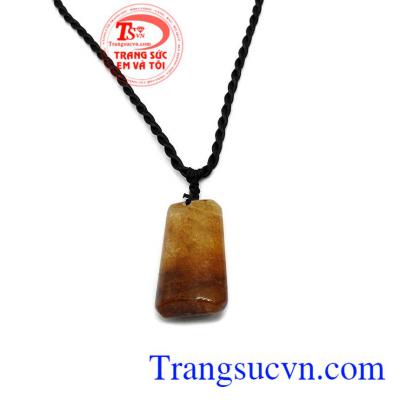 Mặt dây thạch anh tóc nâu vàng, giao hàng nhanh trên toàn quốc