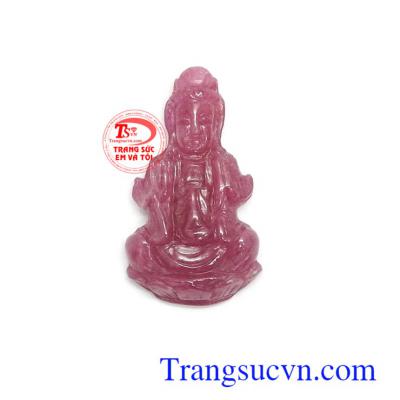 Mặt phật quan âm ruby may mắn