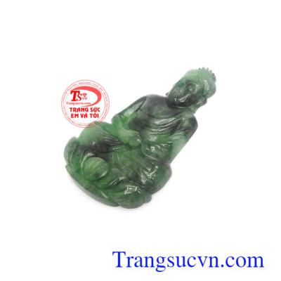 Mặt phật A Di Đà hạnh phúc ngọc cẩm thạch thiên nhiên bền đẹp, chất lượng, chạm khắc tinh xảo