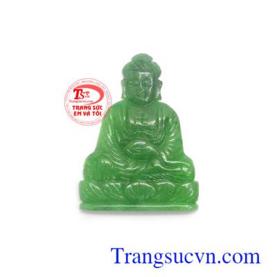 Mặt A Di Đà cẩm thạch cát tường màu sắc tươi sáng, chất lượng ngọc đảm bảo, mặt phật phỉ thúy thiên nhiên