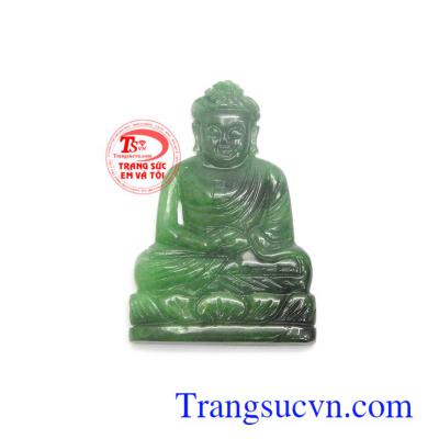 Mặt phật A Di Đà cát lộc ngọc cẩm thạch thiên nhiên, chạm khắc công nghệ cao, đường nét tinh xảo, sắc nét