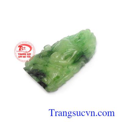 Mặt phật A Di Đà phúc lộc ngọc cẩm thạch thiên nhiên chạm khác đẹp, chất lượng ngọc đảm bảo, mặt phật ngọc phỉ thúy