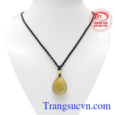 Mặt đá thạch anh tóc vàng may mắn tượng trưng cho sinh sản, công việc thăng tiến, cuộc sống thịnh vượng no đủ