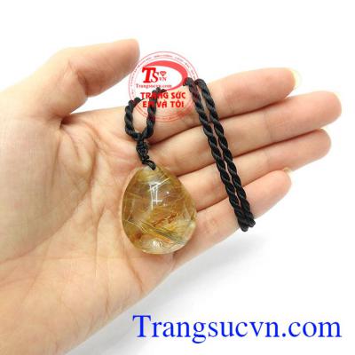 Mặt đá thạch anh vàng hộ mệnh nhận chế tác theo yêu cầu