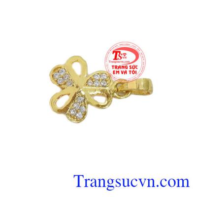Mặt dây cỏ 3 lá may mắn 10k, bảo hành 6 tháng, giao hàng nhanh trên toàn quốc