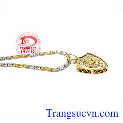 Dây chuyền vàng Italy hai màu 18k 75%Au nhập khẩu nguyên chiếc dây chuyền vàng màu + vàng trắng, sáng bóng, dây chuyền nam vàng Ý bền đẹp