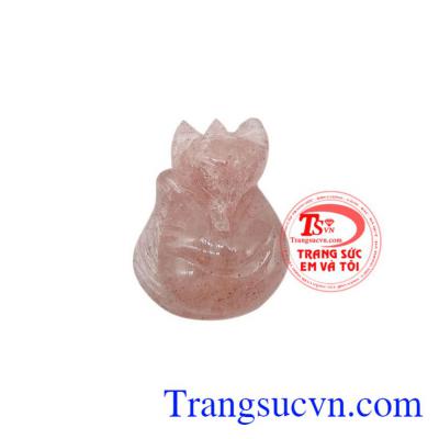 Mặt hồ ly thạch anh dâu đẹp.
