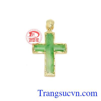 Mặt dây thánh giá cẩm thạch tinh tế