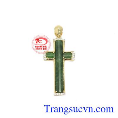 Mặt dây thánh giá cẩm thạch sang trọng