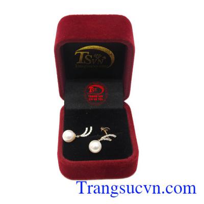 Hoa tai vàng tây dành cho nữ kiểu tinh tế, đeo hoa tai hợp thời trang