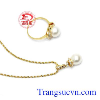 Bộ Trang Sức Ngọc Trai Sang Trọng