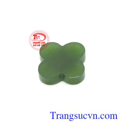 Mặt ngọc thiên nhiên cỏ bốn lá biểu tượng cho may mắn, bình an