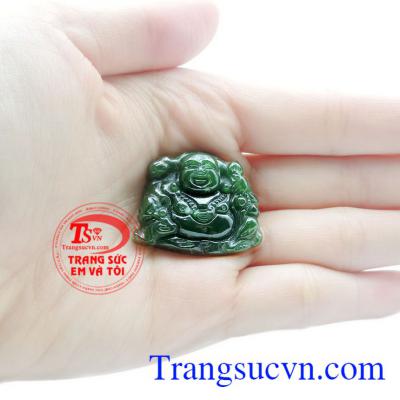 Mặt Phật Di Lặc Nephrite thiên nhiên.