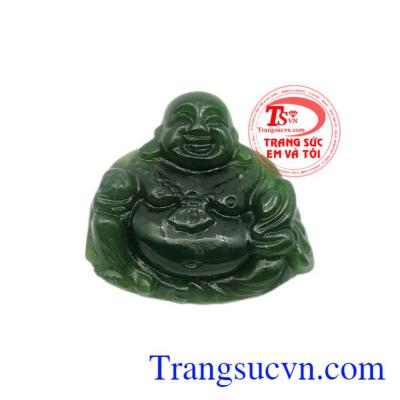 Mặt Nephrite Phật Di Lặc chạm khắc đẹp.