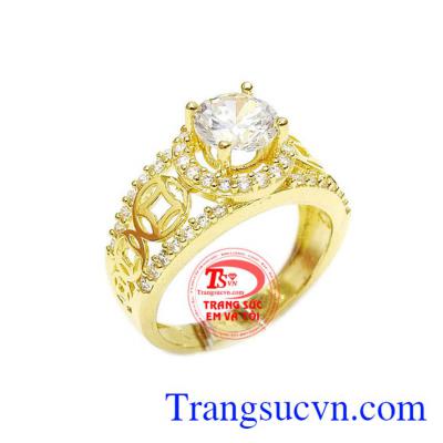 Nhẫn nữ vàng kim tiền mang đến tài lộc, phú quý cho chủ nhân
