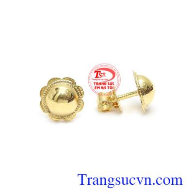 Hoa tai vàng tây 10k bền đẹp, chất lượng, tôn lên nét trẻ trung, cá tính cho phái đẹp