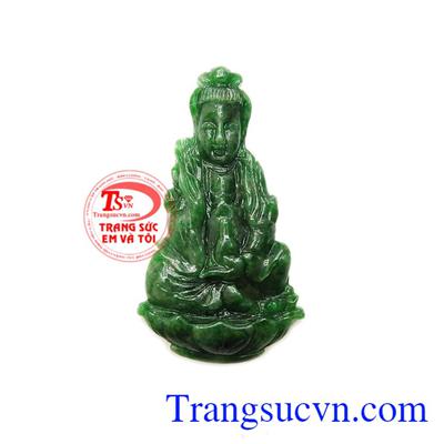 Mặt phật bà quan âm an lạc được chế tác từ ngọc cẩm thạch thiên nhiên mang lại khí vận tốt cho chủ nhân
