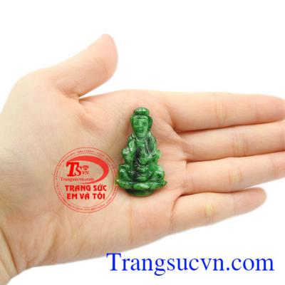 Mặt Phật Quan Âm cẩm thạch từ bi đẹp.