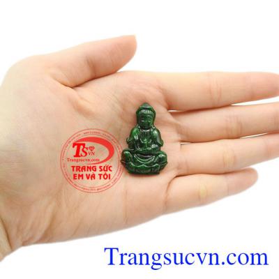 Mặt Phật Quan Âm cẩm thạch thiên nhiên chất lượng.