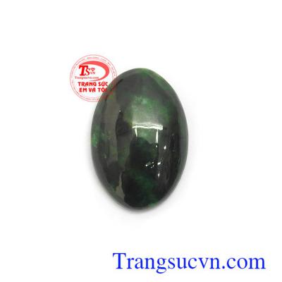 Mặt ngọc cẩm thạch an nhiên hình oval độc đáo phù hợp làm mặt dây chuyền, mặt nhẫn đeo hợp thời trang và phong thủy