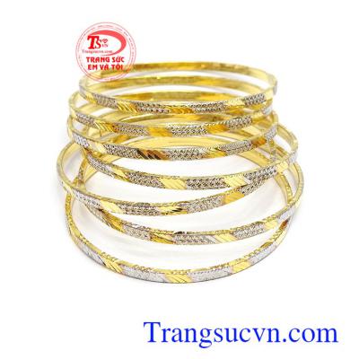 Vòng tuần vàng 10k quý phái chế tác tinh xảo, sắc nét, đường nét độc đáo