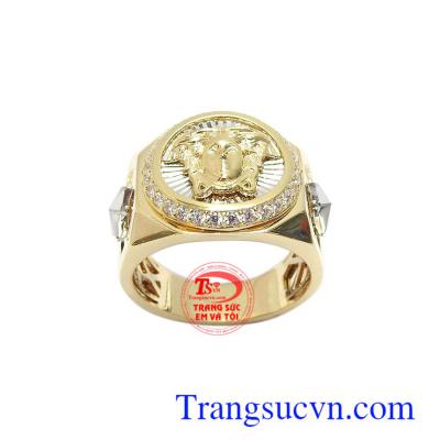 Nhẫn nam vàng 10k mạnh mẽ với nét chế tác mới lạ, mang lại sự cá tính, thời trang, đẳng cấp và phong cách phái mạnh