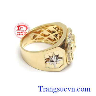 Nhẫn nam vàng 10k mạnh mẽ