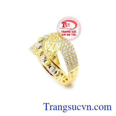 Nhẫn nữ vàng tây may mắn và thời trang công sở Uy tín vàng đảm bảo chất lượng 18k 14k 10k đặt nhẫn theo yêu cầu,chế tác và thiết kế 3D