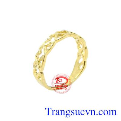 Nhẫn nữ thần tình ái được chế tác từ vàng 10k nhập khẩu nguyên chiếc từ Korea