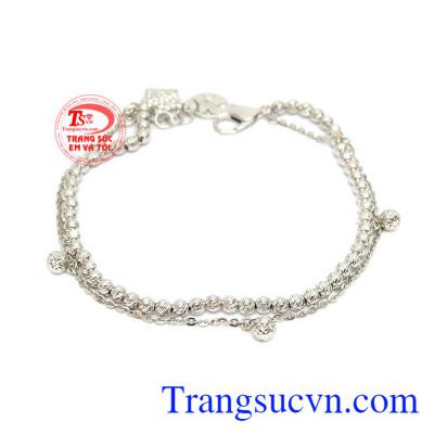 Lắc tay nữ 10k dịu dàng được chế tác đơn giản và tinh tế