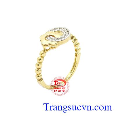 Nhẫn nữ anh hoa anh đào được chế tác từ vàng 10k nhập khẩu từ Korea