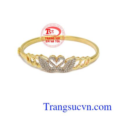Vòng trái tim vàng 10k 