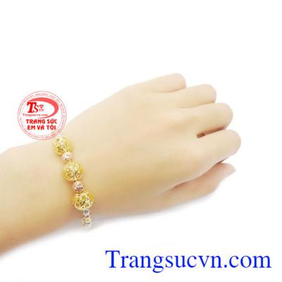 Vòng tay bi vàng uy tín, chất lượng, bảo hành 6 tháng.