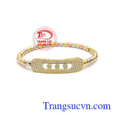 Vòng tay bi quý phái vàng 10k là sản phẩm được chế tác theo công nghệ Italy chất lượng cao,