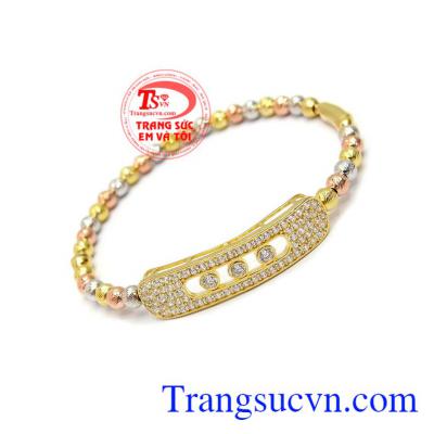 Vòng tay bi quý phái vàng 10k phù hợp làm quà tặng cho người thân, bạn bè. 