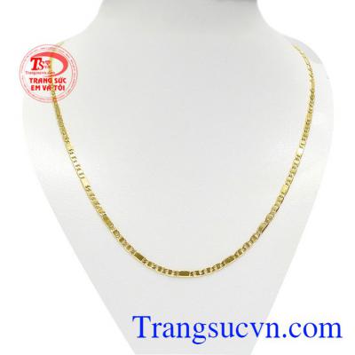 Dây chuyền cá tính nữ vàng 10k được chế tác từ vàng 10k chất lượng đảm bảo, công nghệ cao hiện đại