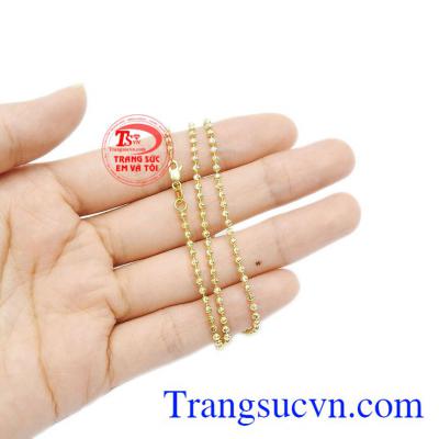 Dây chuyền nữ bi nhỏ vàng 10k