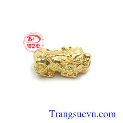 Mặt dây tỳ hưu tài lộc 10k chế tác đẹp, chất lượng cao, phù hợp làm mặt dây đeo tay, mặt dây chuyền thời trang