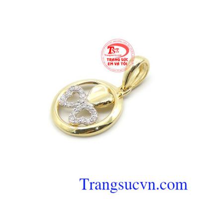 Mặt dây nữ cỏ 3 lá thời trang, sang trọng, phù hợp phong cách phái đẹp