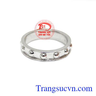 Nhẫn Tràng Hạt Vàng Trắng