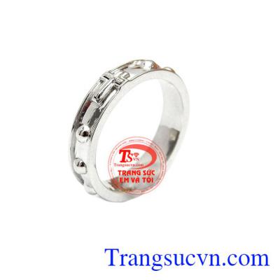 Nhẫn Tràng Hạt Vàng Trắng là sản phẩm trang sức được thiết kế 3D, đường nét tinh xảo, công nghệ tiên tiến