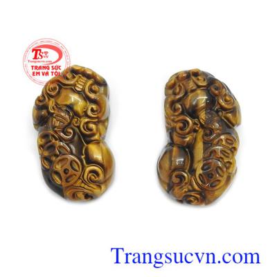 Mắt hổ mặt tỳ hưu chạm khắc tinh xảo, sắc nét