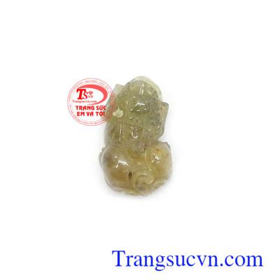 Tỳ hưu Sapphire thiên nhiên đẹp chạm khắc tinh xảo, sắc nét, phù hợp làm mặt dây, mặt nhẫn thời trang và sang trọng