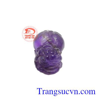 Tỳ hưu thạch anh tím được chạm khắc tinh tế thích hợp làm mặt dây, mặt nhẫn bọc vàng hoặc bạc.