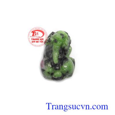 Tỳ hưu ruby xanh Ruby Ấn Độ thiên nhiên chạm khắc đẹp, chất lượng cao, màu sắc tươi sáng