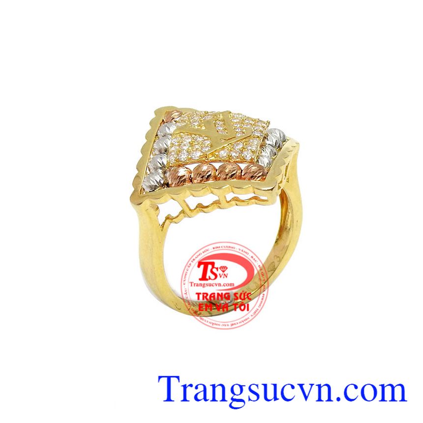 Nhẫn nữ LV vàng 10k được chế tác từ vàng 10k chất lượng, tinh tế, sang trọng mang lại đẳng cấp cho chủ nhân