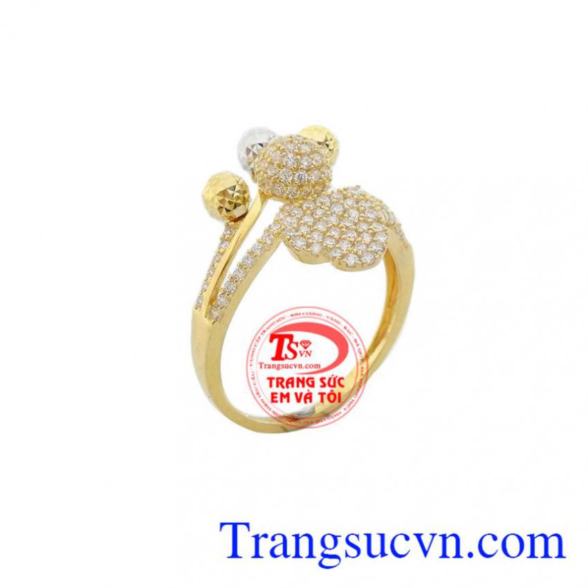 Nhẫn nữ vàng 10k độc đáo