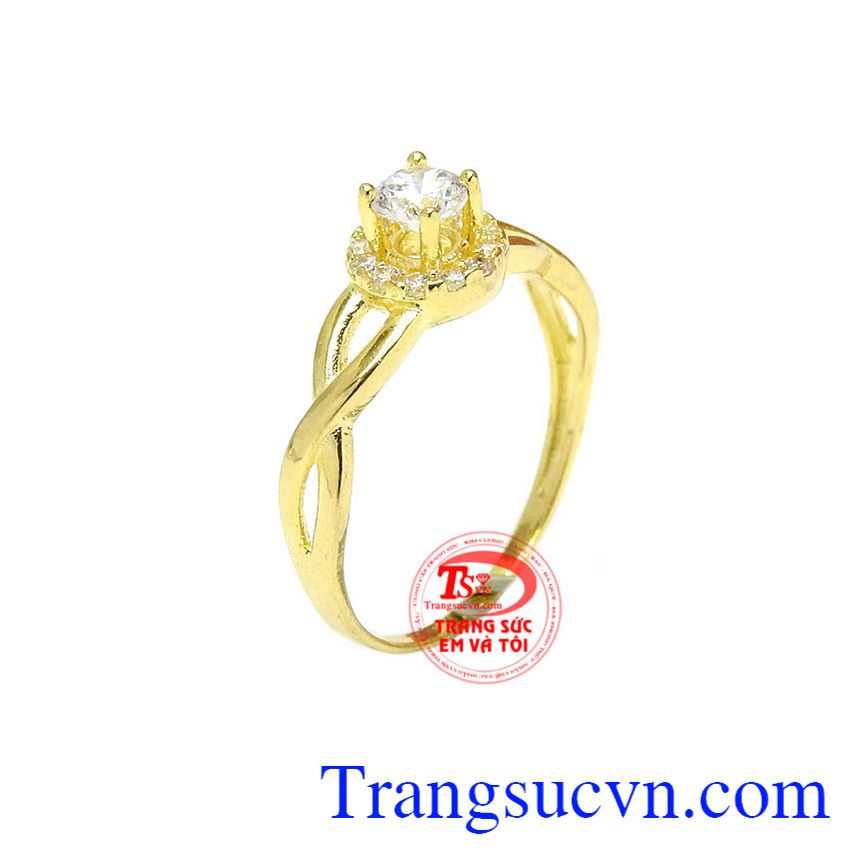Nhẫn nữ trang nhã vàng 10k tinh tế kiểu dáng đẹp, chất lượng cao, tôn lên sự dịu dàng, cá tính và thời trang cho phái đẹp
